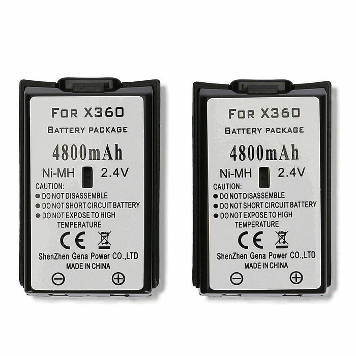 Compatible Battery + USB Charger Cable Pack for XBOX 360 Wireless Controller - Battery Mate