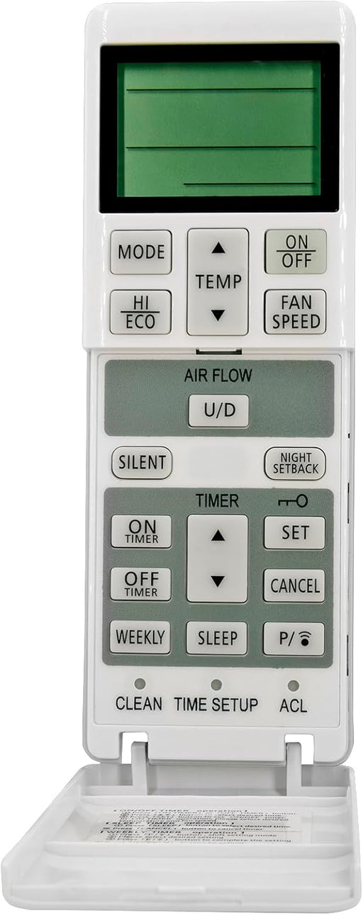 Compatible Mitsubishi Heavy Ind Air Conditioner Remote Control for RLA502A700B, RLA502A700L , RLA502A700S - Battery Mate