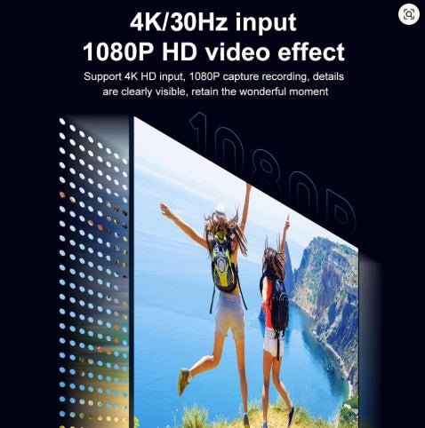 HDMI Video Capture Card USB 3.0 / 1080p HD Recorder For Video Live Streaming Game | USB - A & USB - C Pins - Battery Mate