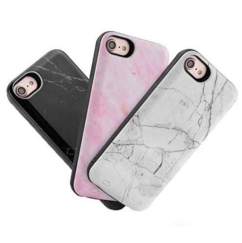Marble Black For iPhone 12 Battery Case Charging Cover - Strong Protection - Battery Mate