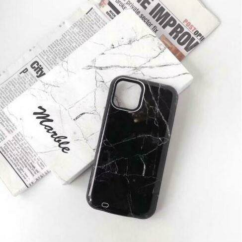 Marble Black For iPhone 12 Pro Battery Case Charging Cover - Strong Protection - Battery Mate