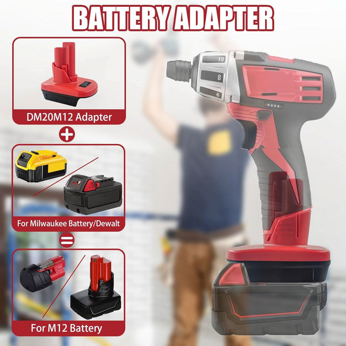 Milwaukee M12 Battery Adapter Milwaukee To Dewalt Milwaukee