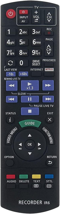 N2QAYB001077 Remote Control Compatible Panasonic DMR - HWT260GN DMR - PWT560GN - Battery Mate