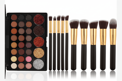 Popfeel 29 Colors Eyeshadow Palette + 10 Brush Set | Matte Shimmer Waterproof Portable Full Size - Battery Mate