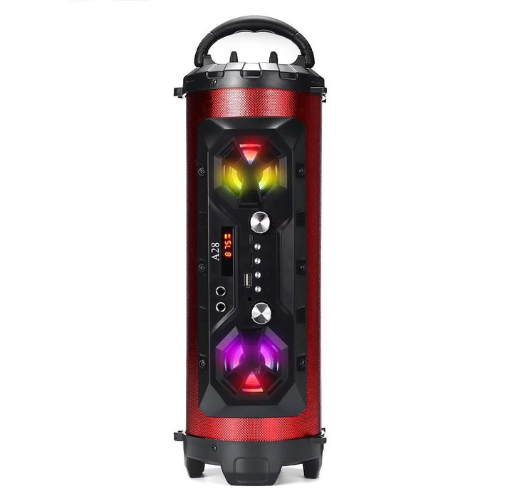 Portable Bluetooth Light Up Party Speaker System USB microSD Aux w/ Mobile Stand - Battery Mate