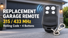 Replacement Garage Remote Pairing 