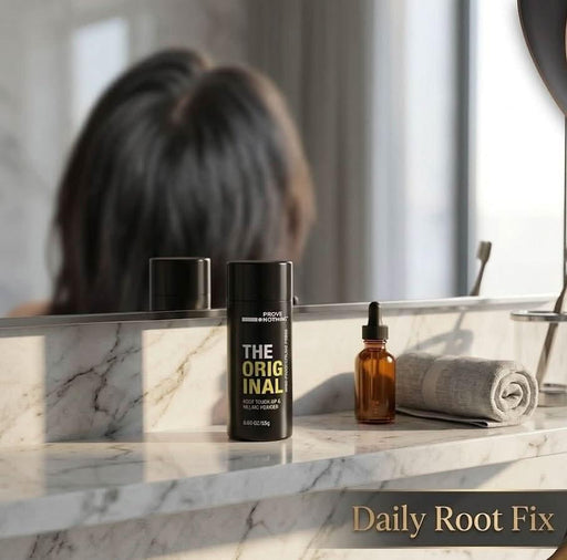 PROVE NOTHING Hair Fibres (28g) Instantly Fuller, Thicker Look Windproof & Sweatproof | Women and Men | Designed in Australia (BLACK) - Battery Mate