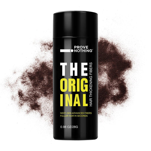 PROVE NOTHING Hair Fibres (28g) Instantly Fuller, Thicker Look Windproof & Sweatproof | Women and Men | Designed in Australia (Dark Brown) - Battery Mate