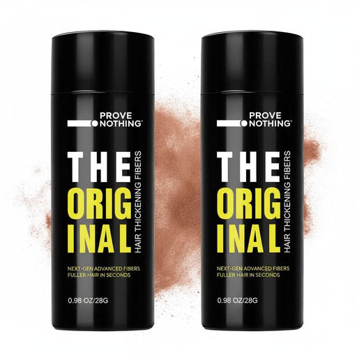 PROVE NOTHING Hair Fibres (28g) Instantly Fuller, Thicker Look Windproof & Sweatproof | Women and Men | Designed in Australia (Light Brown) - Battery Mate