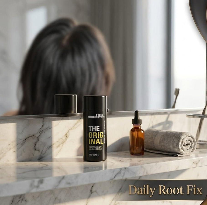 PROVE NOTHING Hair Fibres (28g) Instantly Fuller, Thicker Look Windproof & Sweatproof | Women and Men | Designed in Australia (Medium Brown) - Battery Mate