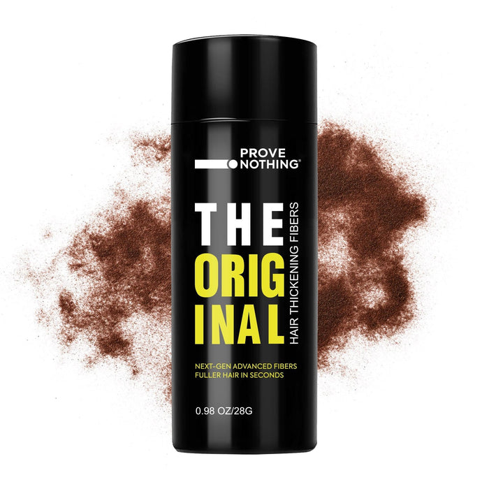 PROVE NOTHING Hair Fibres (28g) Instantly Fuller, Thicker Look Windproof & Sweatproof | Women and Men | Designed in Australia (Medium Brown) - Battery Mate