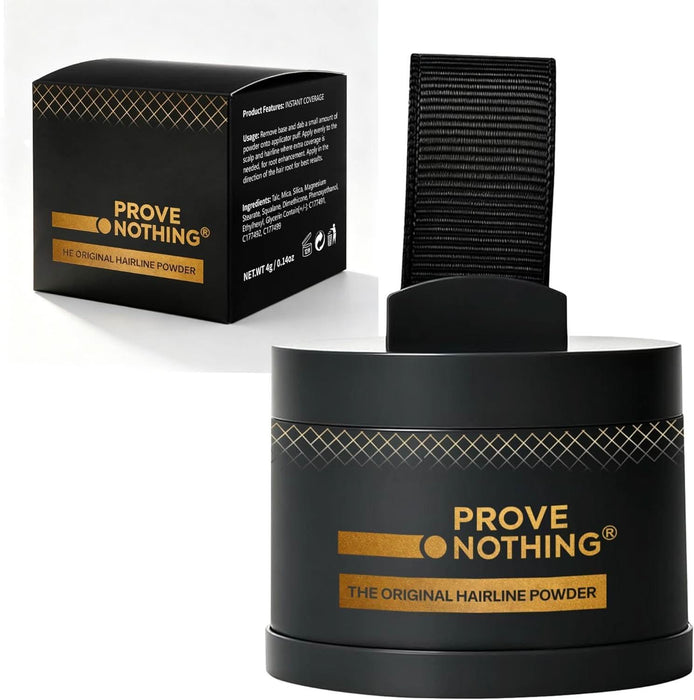 Prove Nothing Hairline Powder Root Touch - Up Designed in Australia, Gray Coverage, Bald Spot Concealer, Thinning Hair Fill - In Powder, Sweat & Water Resistant, 24 - Hour Wear for Women & Men (Dark Brown) - Battery Mate