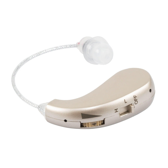 Rechargeable Digital Hearing Aid Behind The Ear | Sound Amplifier Invisible | Noise Reduction Chip - Battery Mate