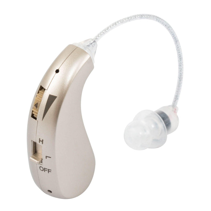 Rechargeable Digital Hearing Aid Behind The Ear | Sound Amplifier Invisible | Noise Reduction Chip - Battery Mate