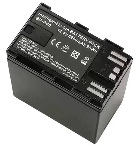 Replacement Battery BP - A60 compatible For Canon EOS C300 Mark II / C200 / C700 / C500 Mark II – 14.4V 6800mAh Li - Ion Rechargeable - Battery Mate