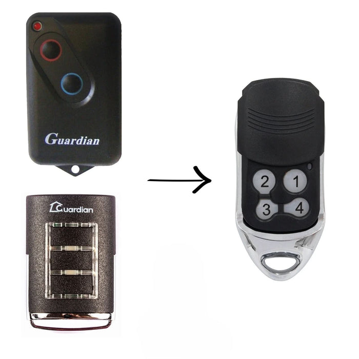Replacement Compatible Guardian 21230 / 21230L Garage Door Remote - Battery Mate