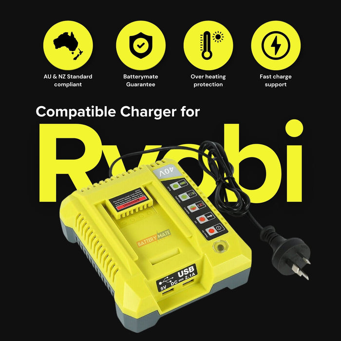 Ryobi 36V 40V compatible Battery Charger BPL3626 BPL3626D