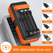 Solar Charger Power Bank 63200mAh, Portable with Dual Outputs, Flashlight, Hand Crank Camping Survival Gear - Battery Mate