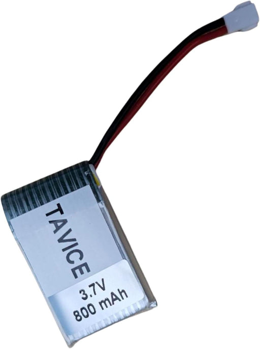 TAVICE 2 Pack 3.7V 800mAh LiPo Battery Pack Compatible with RC Airplanes & Drones (1/2/3 PCS Options) - Battery Mate