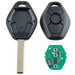 TAVICE 2 PACK BMW 3 Button Compatible Complete Remote Key For E31 E32 E34 E36 E38 E39 E46 Z3 - Battery Mate