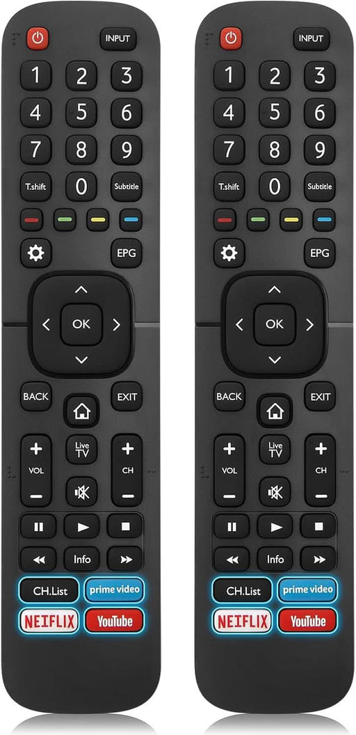 TAVICE 2 PACK EN2BS27H Replacement Remote Control – Compatible with Hisense TVs (Many 4K &amp; UHD Models) - Battery Mate