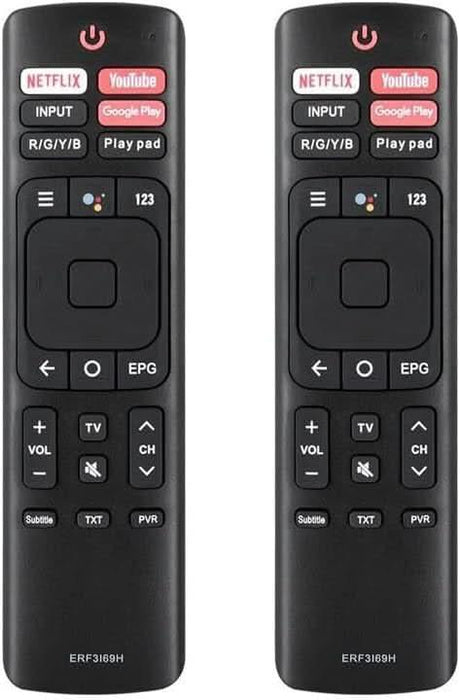 TAVICE 2 PACK ERF3I69H Remote Control for HISENSE TV 50RG 55RG 65RG RG SERIES ERF3169H - Battery Mate