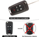 TAVICE 2 PACK For HOLDEN COMMODORE VF 5 Button Remote Flip Key Blank Shell/Case/Enclosure - Battery Mate