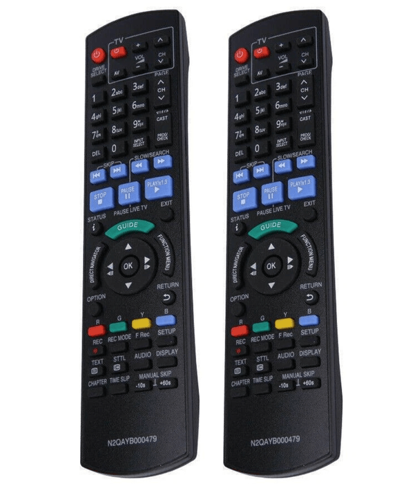 TAVICE 2 PACK For PANASONIC Replacement Remote Control TV DVD Blue Ray DMP - BD75 DMP - BD755 IR6 - Battery Mate