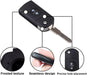 TAVICE 2 PACK Mazda 2 Button Remote Flip Key Shell Mazda 3 5 6 RX7 RX8 BT50 - With Logo - Battery Mate