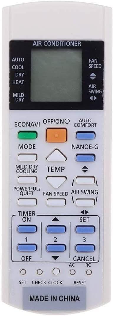 TAVICE 2 PACK Panasonic Replacement Air Conditioner Remote model ECONAVI Inverter NANOE - G - Battery Mate