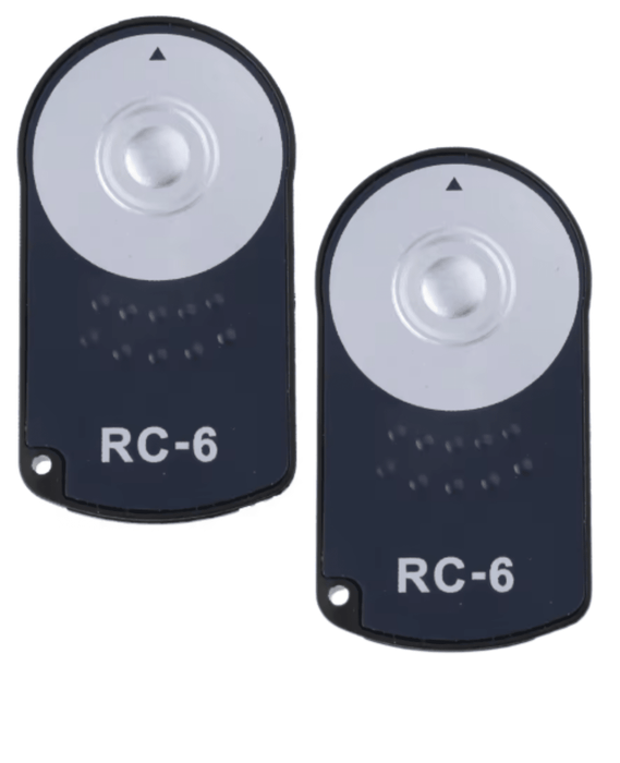 TAVICE 2 PACK RC - 6 Wireless IR Shutter Remote Control for Canon EOS 650D 60D 600D 550D 7D 5D - Battery Mate