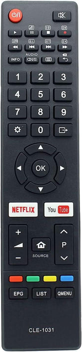 TAVICE 2 PACK Remote for HITACHI CLE - 1031 TV 55UHDSM8 65UHDSM8 70UHDSM8 75UHDSM8 - Battery Mate