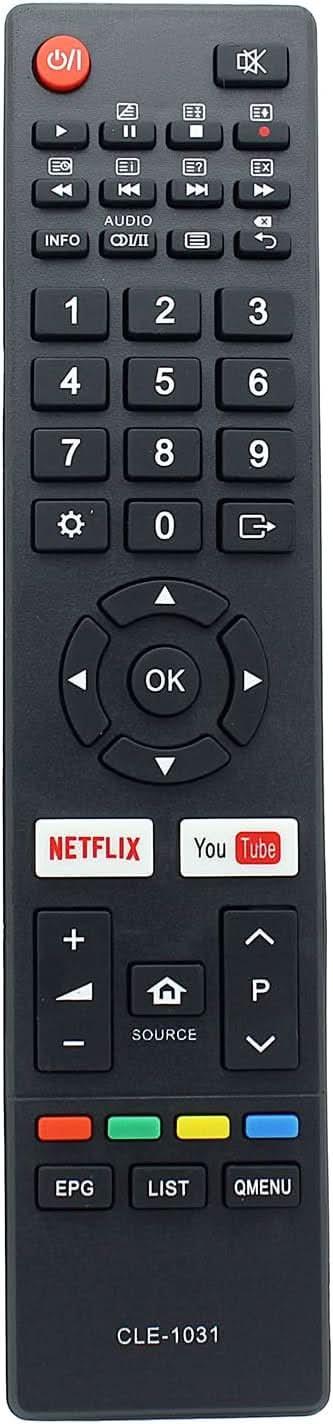 TAVICE 2 PACK Remote for HITACHI CLE - 1031 TV 55UHDSM8 65UHDSM8 70UHDSM8 75UHDSM8 - Battery Mate
