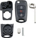 TAVICE 2 Pack Replacement remote Flip car key shell suitable for HYUNDAI i20 i30 i35 - Battery Mate