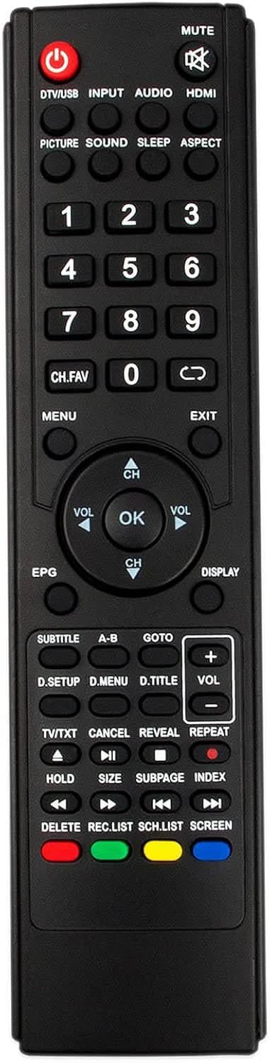 TAVICE 2 PACK TEAC TV Compatible 0118020315 Remote Control FOR LCDV2656HDR LCDV3256 - Battery Mate