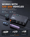 TAVICE 228W Car Cigarette Lighter Splitter with PD45W Retractable USB-C Cable, 3 Sockets Dual QC3.0 USB Car Charger for 12V/24V Vehicles - Battery Mate
