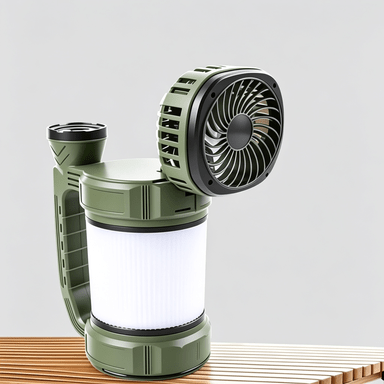 TAVICE 250 Lumen Portable Camping Lantern + Fan | Solar & USB Rechargeable Waterproof - Battery Mate