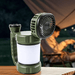 TAVICE 250 Lumen Portable Camping Lantern + Fan | Solar & USB Rechargeable Waterproof - Battery Mate