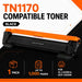 TAVICE 3 Pack TN1170 Toner Cartridges Compatible with Brother HL-L1230W and DCP-L1630W Printers, Black - Battery Mate