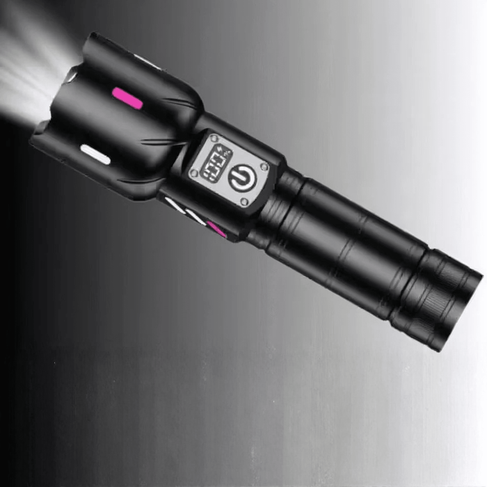 TAVICE 30W Super Bright LED Flashlight, Rechargeable, Waterproof Emergency Torch with 26650 Battery for Camping, Hiking, Car Repair - Battery Mate