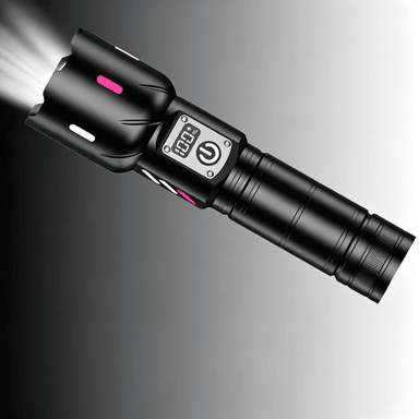 TAVICE 30W Super Bright LED Flashlight, Rechargeable, Waterproof Emergency Torch with 26650 Battery for Camping, Hiking, Car Repair - Battery Mate