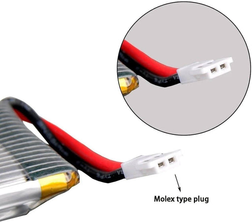 TAVICE 3.7V 800mAh LiPo Battery Pack Compatible with RC Airplanes & Drones (1/2/3 PCS Options) - Battery Mate