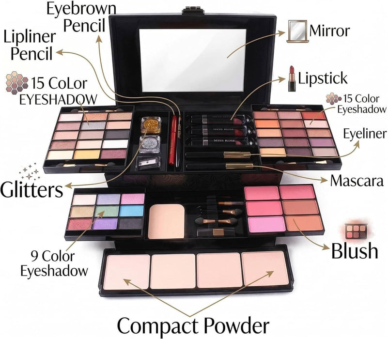 TAVICE 39 - Color Makeup Palette Set Eyeshadow, Concealer, Lip Gloss, Foundation & Blush, Sleek Powder, Rich Colors Cosmetic Kit for Professional and Daily Use - Battery Mate