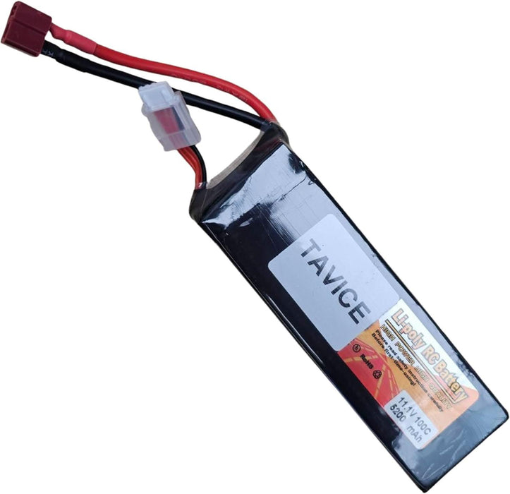 TAVICE 3S LiPo Battery 11.1V 5200mAh 100C with Deans Connector Compatible with RC Cars, Airplanes & Boats - Battery Mate