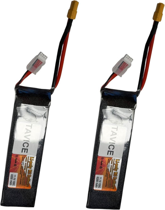 TAVICE 3S LiPo Battery 11.1V 5200mAh 120C with XT60 Connector Compatible with RC Car, Helicopter, Airplane & Quadcopter - Battery Mate