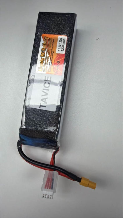 TAVICE 3S LiPo Battery 11.1V 5200mAh 120C with XT60 Connector Compatible with RC Car, Helicopter, Airplane & Quadcopter - Battery Mate