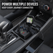 TAVICE 4-Way Car Cigarette Lighter Socket Splitter 12V/24V Power Adapter with USB Charging Ports - Battery Mate