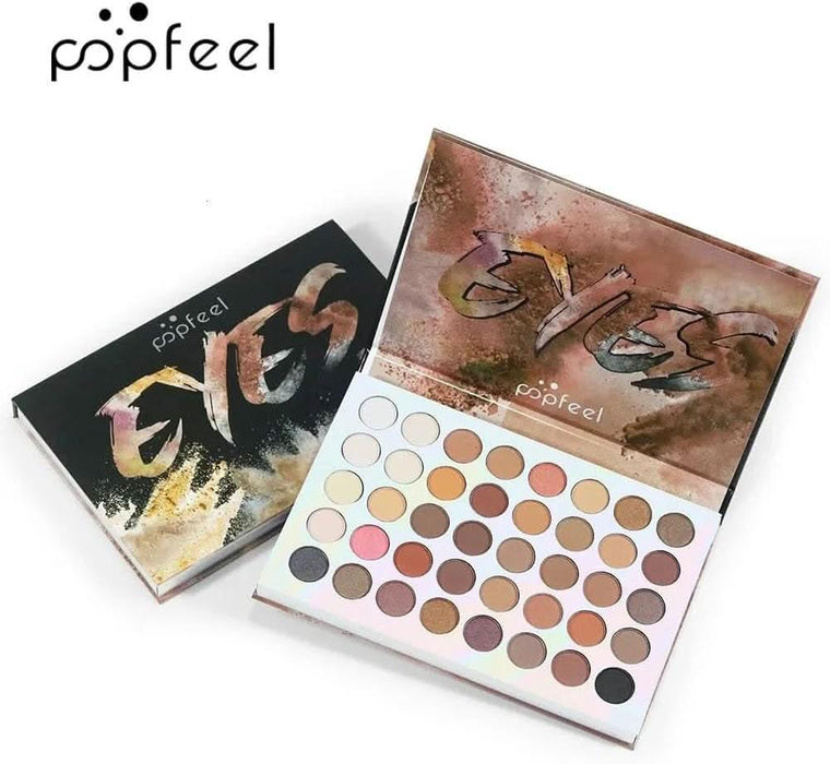 TAVICE 40 - Color Eyeshadow Palette Earth Tone Matte & Shimmer Shades with Contour, Professional Eye Makeup - Battery Mate