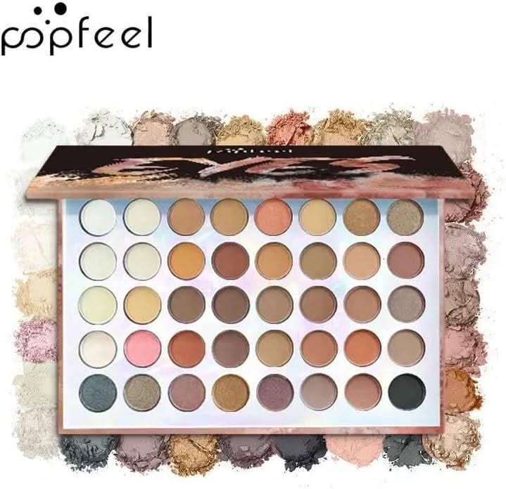 TAVICE 40 - Color Eyeshadow Palette Earth Tone Matte & Shimmer Shades with Contour, Professional Eye Makeup - Battery Mate