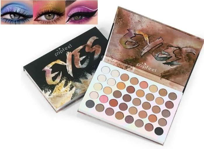 TAVICE 40 - Color Eyeshadow Palette Earth Tone Matte & Shimmer Shades with Contour, Professional Eye Makeup - Battery Mate